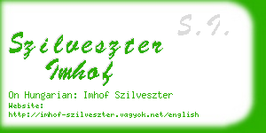szilveszter imhof business card